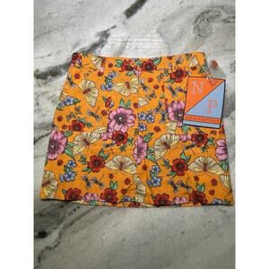 Boutique Nick Nack Patty Wack Floral Butterfly Skort Skirt Shorts Size 5 NWT